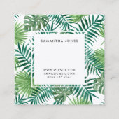 かわいらし葉花の植物風景設計者 スクエア名刺 (裏面)