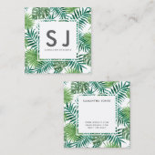 かわいらし葉花の植物風景設計者 スクエア名刺 (正面/裏面)