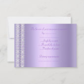 かわいらし薄紫きらめく応答カードrsvp 出欠カード (正面)