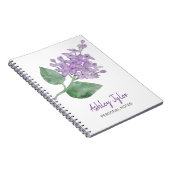 かわいらし薄紫フローラガーリー可愛いパーソナライズされた ノートブック (右側)