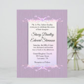 かわいらし薄紫結婚シンプル 招待状 (スタンド正面)