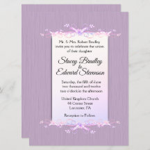 かわいらし薄紫結婚シンプル