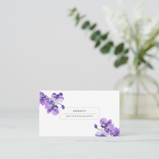 かわいらし蘭フェミニン名名刺 名刺 (スタンド正面)