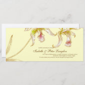 かわいらし蘭結婚の発表証 招待状 (正面/裏面)