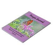 かわいらし蝶の花の祈りの言葉雑誌 ノートブック (左側)