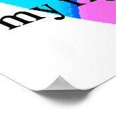 かわいらし蝶イザヤ41:10デザイン ポスター (角)