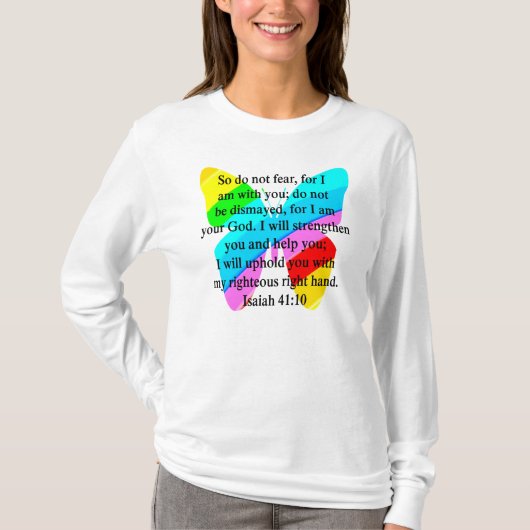 かわいらし蝶イザヤ41:10デザイン Tシャツ (正面)