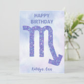 かわいらし蠍座サインカスタムハッピーバースデー カード (スタンド正面)