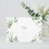 かわいらし表葉独身の番号カード 招待状 (スタンド正面)