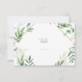 かわいらし表葉独身の番号カード 招待状 (裏面)