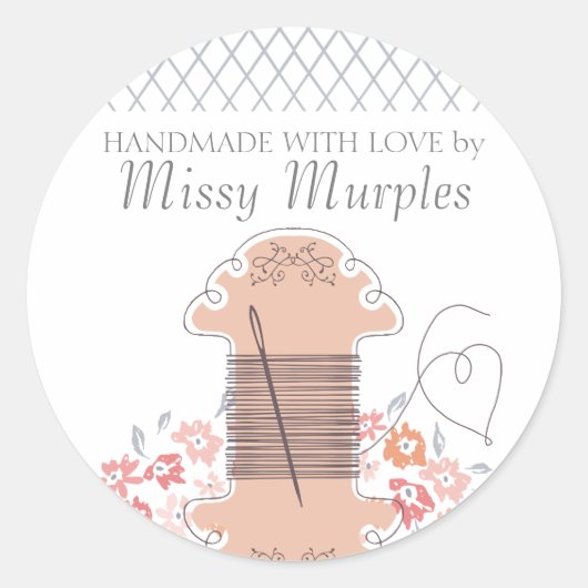 かわいらし裁縫刺刺針糸シーストレス ラウンドシール (正面)