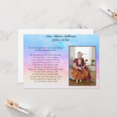 かわいらし記念詩と写真 カード (正面/裏面インサイチュ)