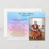 かわいらし記念詩と写真 ポストカード (正面/裏面)