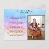 かわいらし記念詩と写真 ポストカード (正面)