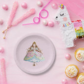 かわいらし誕生日プリンセスパーティープレート ペーパープレート (パーティー)