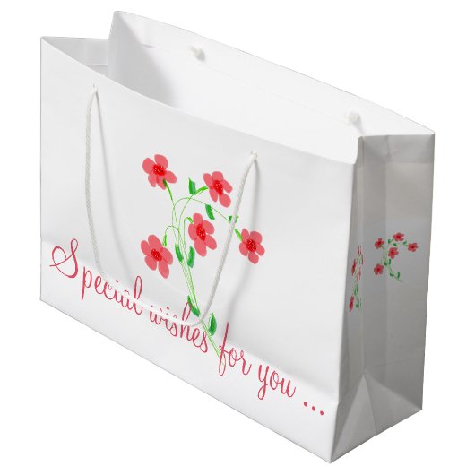 かわいらし誕生日抱き枕 ラージペーパーバッグ (正面アングル)