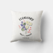 かわいらし誕生月花FEBRUARY Christian クッション (裏面)