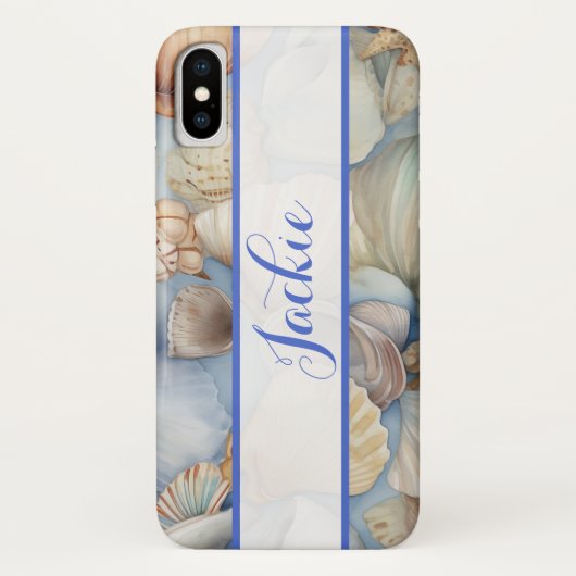 かわいらし貝殻の背景 Case-Mate iPhoneケース (裏面)