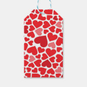 かわいらし赤いハートギフトラベル ギフトタグ (正面)