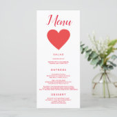 かわいらし赤いハート メニュー (スタンド正面)