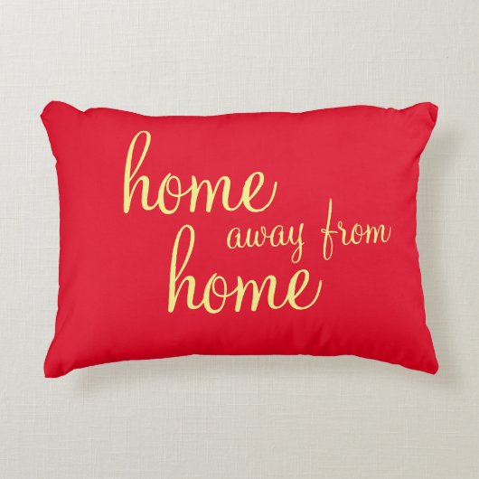 かわいらし赤い「家遠くにから帰る」アクセント枕 アクセントクッション (正面)