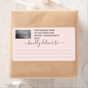 かわいらし赤面グレイ親切にロゴ出荷に配信 ラベル