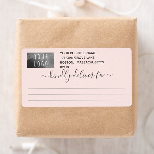 かわいらし赤面グレイ親切にロゴ出荷に配信 ラベル (インサイチュ)