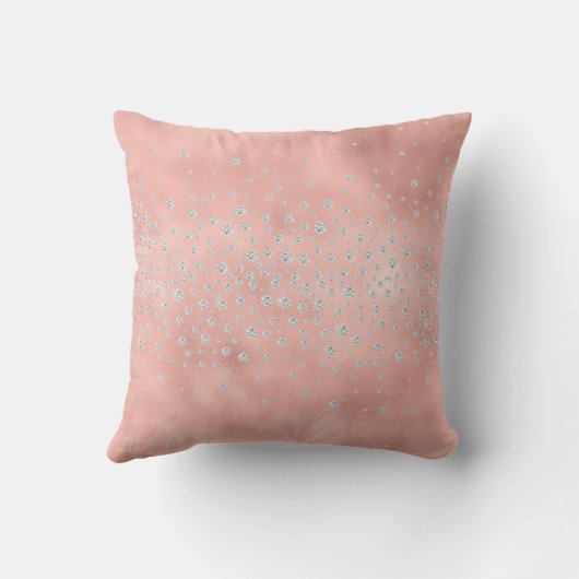 かわいらし赤面バラきらきら光る宝石 クッション (裏面)