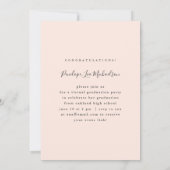 かわいらし赤面バーチャル卒業パーティーの写真 招待状 (裏面)