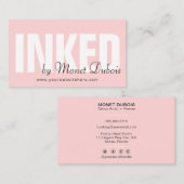 かわいらし赤面ピシンプルンクモダン任意サービス 名刺 (正面/裏面)