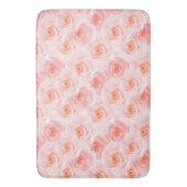 かわいらし赤面ピンクの水カラーバラ バスマット (正面縦)