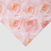 かわいらし赤面ピンクの水カラーバラ 薄葉紙 (詳細)