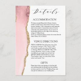 かわいらし赤面ピンクアモダンゲテ結婚ィ詳細 エンクロージャーカード