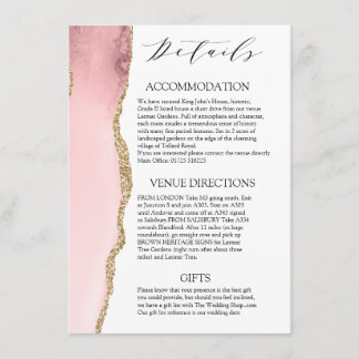 かわいらし赤面ピンクアモダンゲテ結婚ィ詳細 エンクロージャーカード