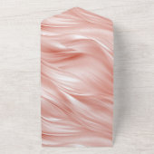 かわいらし赤面ピンクグラマエレガントルスワール オールインワン招待状 (外側)