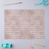 かわいらし赤面ピンクグリッターグラムストライプ 薄葉紙 (クラフト)