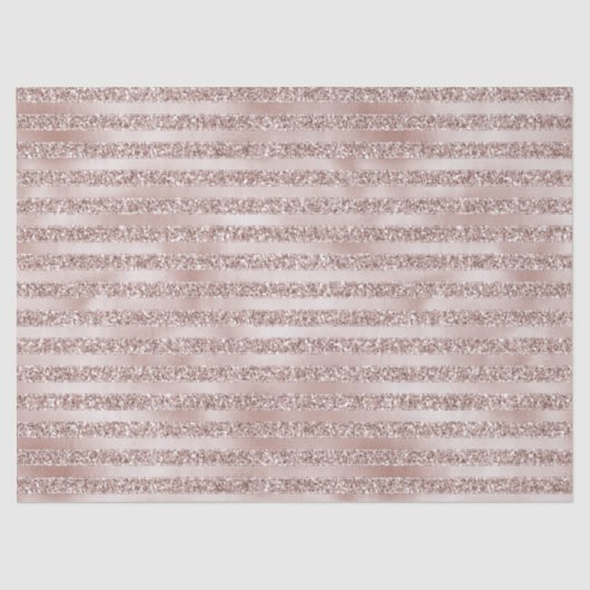 かわいらし赤面ピンクグリッターグラムストライプ 薄葉紙 (正面)