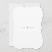 かわいらし赤面ピンクフローラ結婚開花 招待状 (裏面)