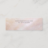 かわいらし赤面ピンクマザーオブパールディスプレイ スキニー名刺 (裏面)