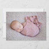 かわいらし赤面ピンク水彩花洗礼 招待状 (裏面)