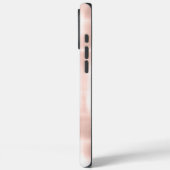 かわいらし赤面ピンク白抽象芸術ストライプ Case-Mate iPhoneケース (裏面 / 左)