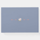 かわいらし赤面フローラ幾何ダスティブルー結婚ズ ゲストブック (裏面)