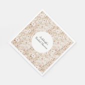 かわいらし赤面ブラウンフローラブライダルシャワー スタンダードランチョンナプキン (角)