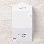 かわいらし赤面結婚フローラ全て一つの招待状 オールインワン招待状 (外側)