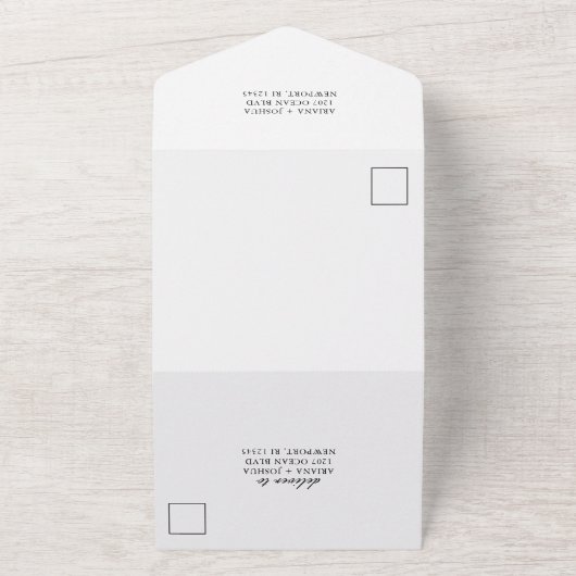 かわいらし赤面結婚フローラ全て一つの招待状 オールインワン招待状 (外側)