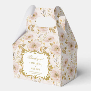 かわいらし赤面金ゴールド結婚式の引き出物ボエレガントックス フェイバーボックス