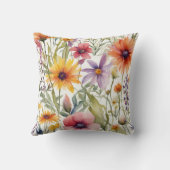 かわいらし輪カラフル花フローラアート クッション (裏面)