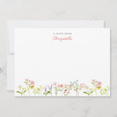 かわいらし野パーソナライズされた花ノートカード ノートカード (正面)