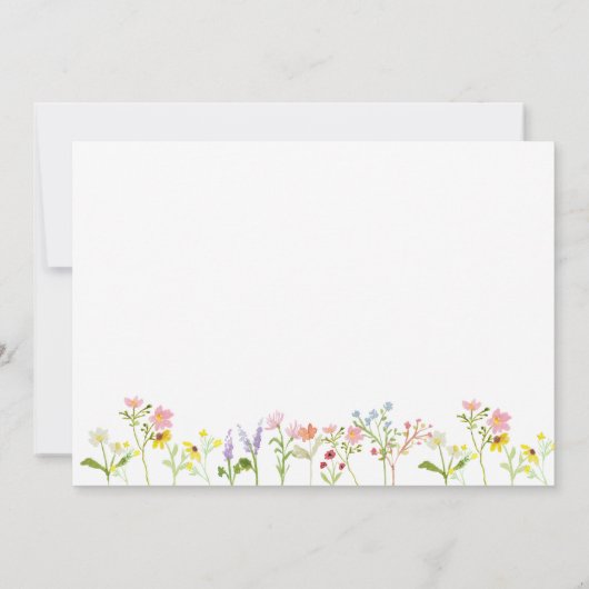 かわいらし野パーソナライズされた花ノートカード ノートカード (裏面)