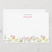 かわいらし野パーソナライズされた花ノートカード ノートカード (正面/裏面)